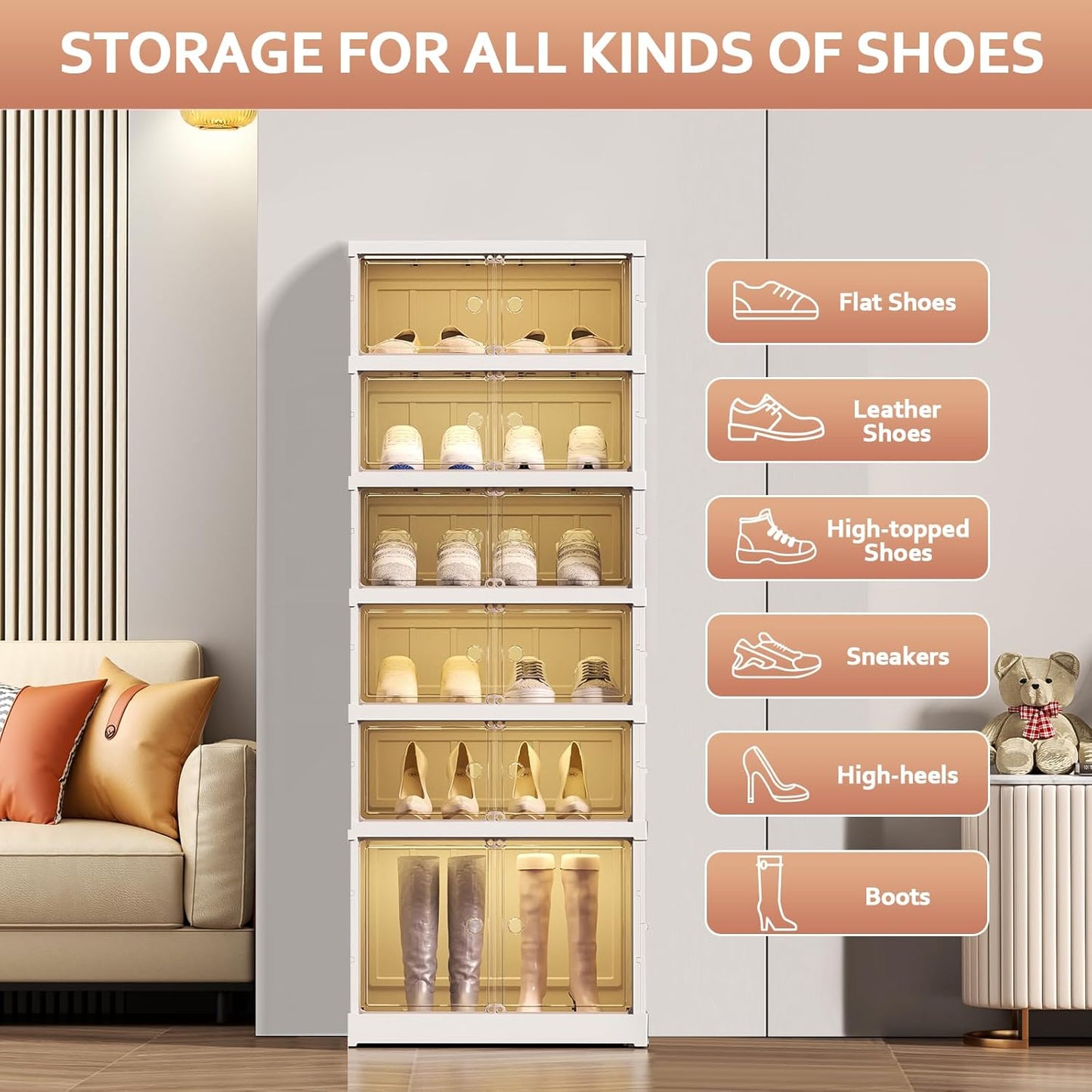 🔥Only $39.99 Last Day Promotion!-Foldable Shoe Rack for Entry-level Bedroom