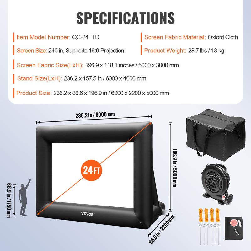 🔥Only $39.99 Last Day Promotion!-Inflatable Movie Screen