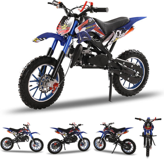 🔥Only $42.99 Last Day Promotion!-Explorinox 49cc 2-Stroke Kids Dirt Bike, Gas Power Motocross