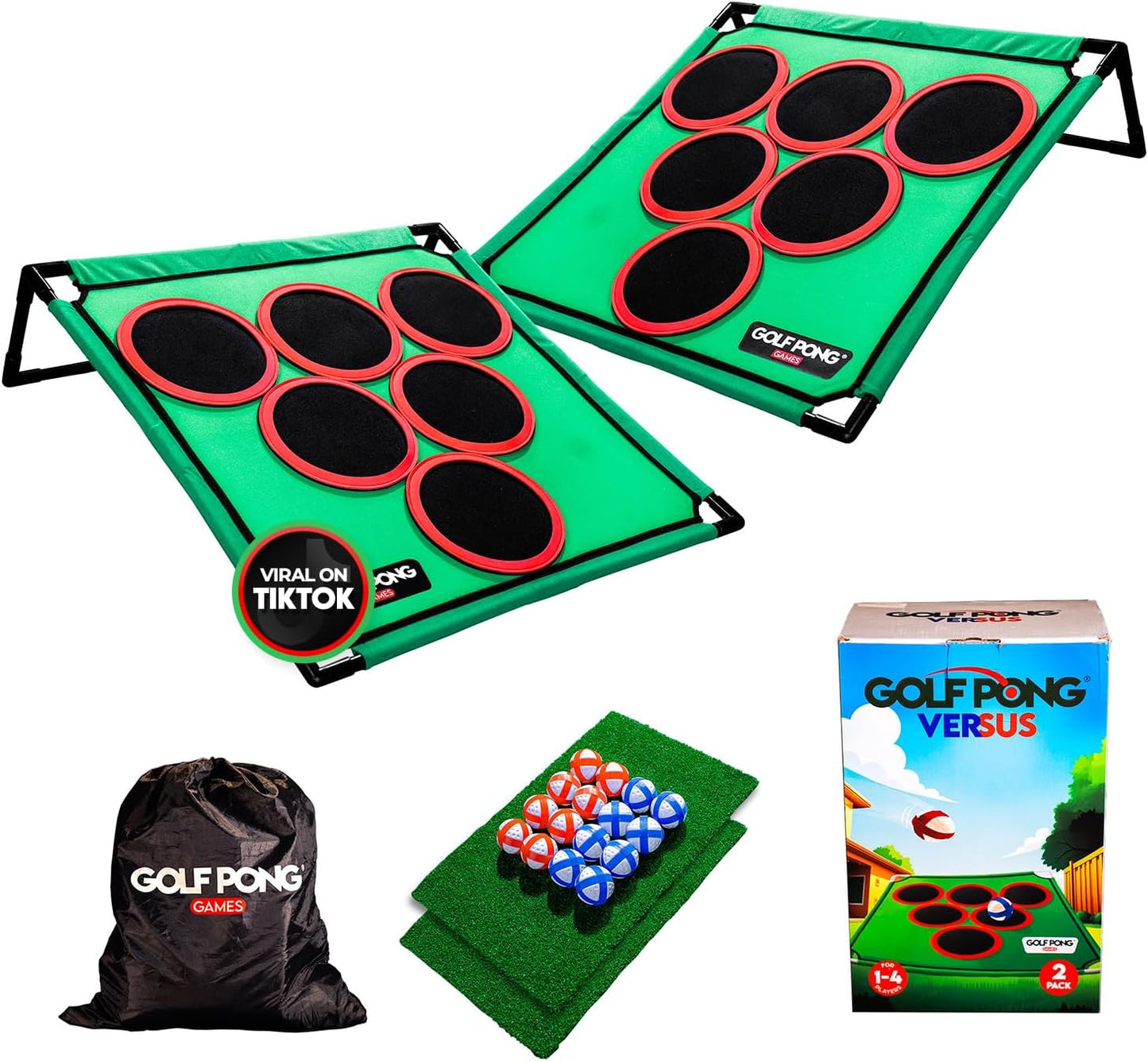 🔥Only $39.99 Last Day Promotion!-Backyard Golf Game with 16 Chipping Velcro Balls & Mat