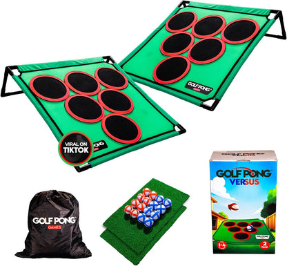 🔥Only $39.99 Last Day Promotion!-Backyard Golf Game with 16 Chipping Velcro Balls & Mat