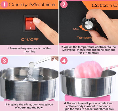 🔥Only $39.99 Last Day Promotion!-Cotton Candy Machine