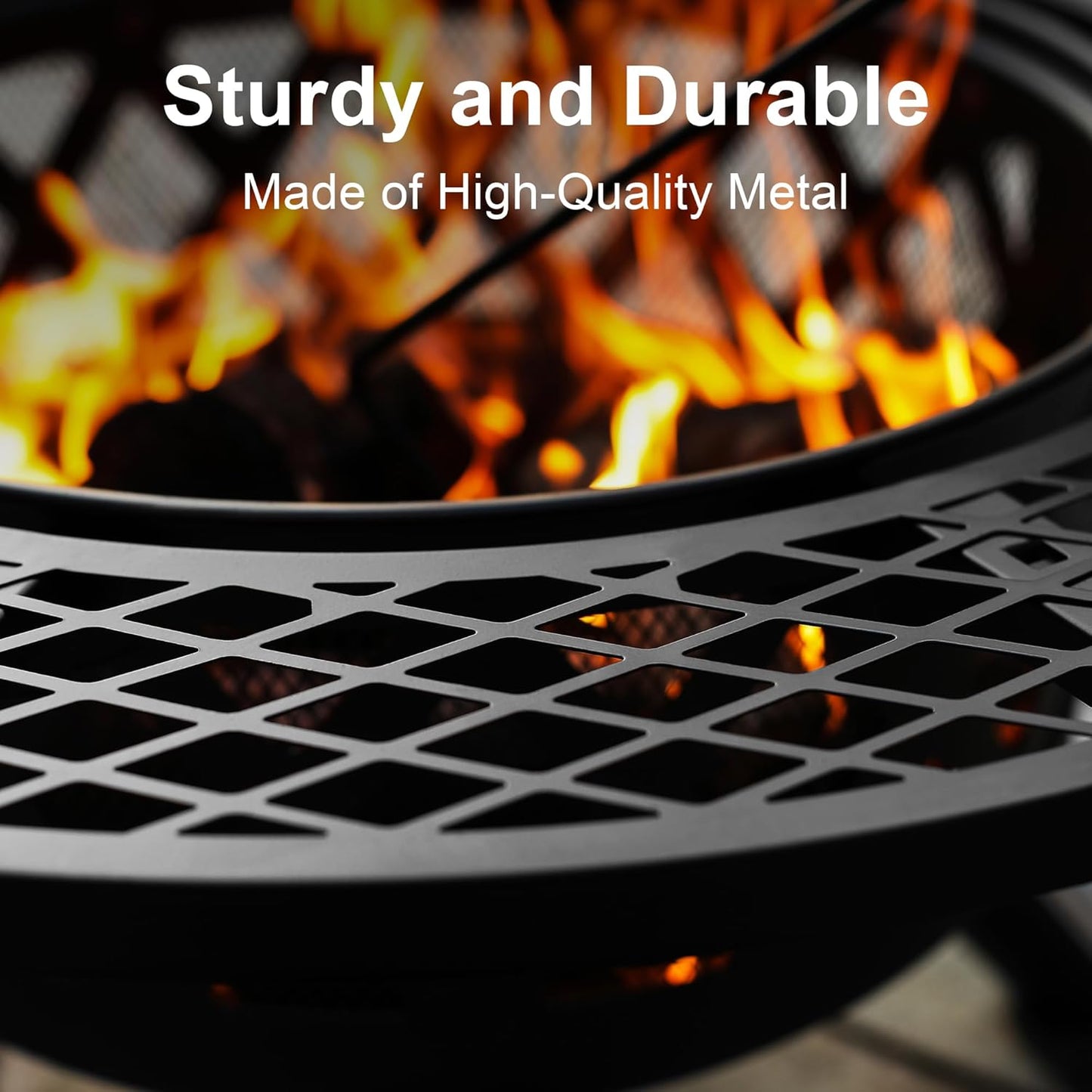 🔥Only $39.99 Last Day Promotion!-BALI OUTDOORS 2-in-1 Wood Fire Pit with Grill