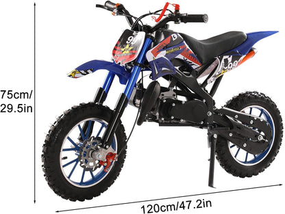🔥Only $42.99 Last Day Promotion!-Explorinox 49cc 2-Stroke Kids Dirt Bike, Gas Power Motocross