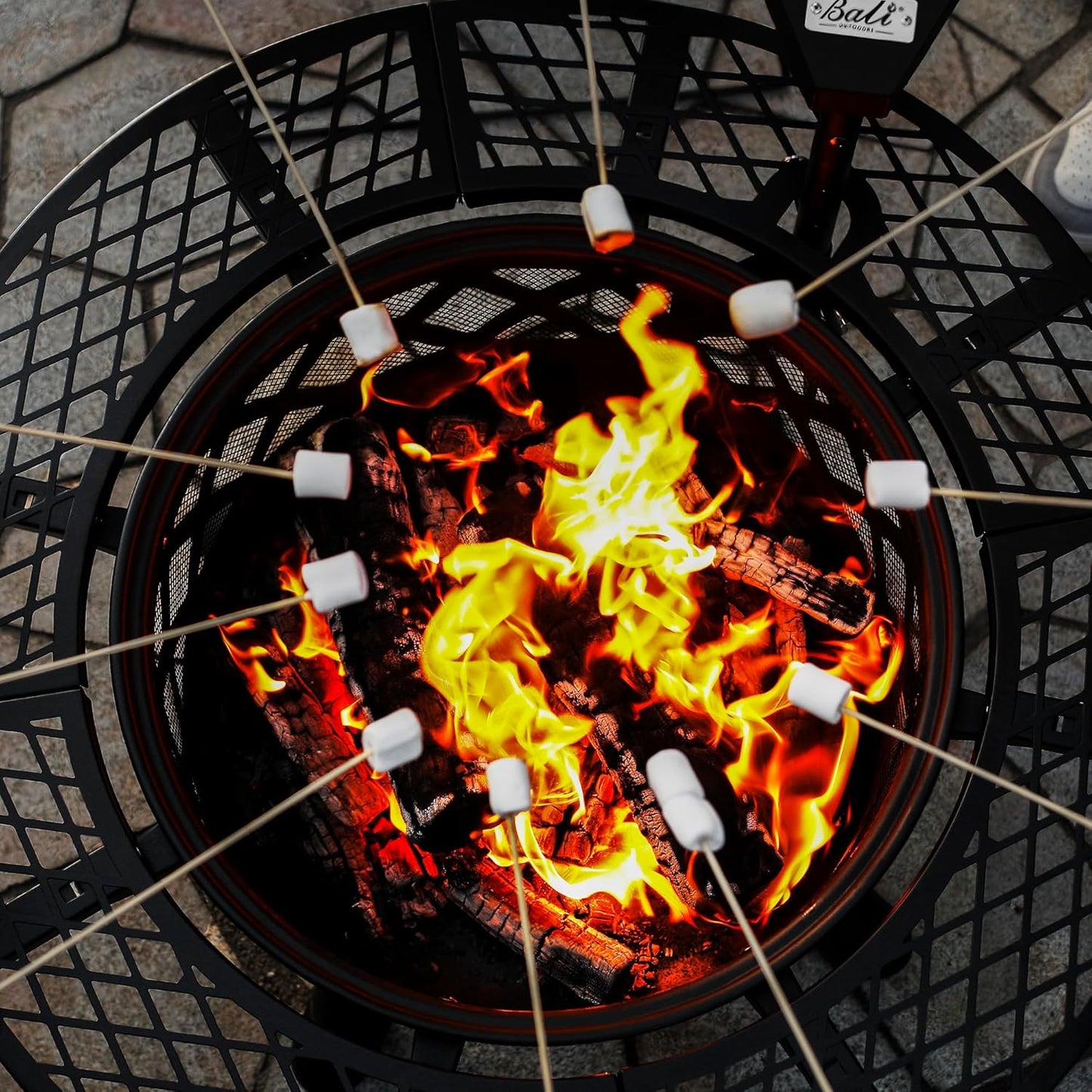 🔥Only $39.99 Last Day Promotion!-BALI OUTDOORS 2-in-1 Wood Fire Pit with Grill