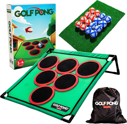 🔥Only $39.99 Last Day Promotion!-Backyard Golf Game with 16 Chipping Velcro Balls & Mat