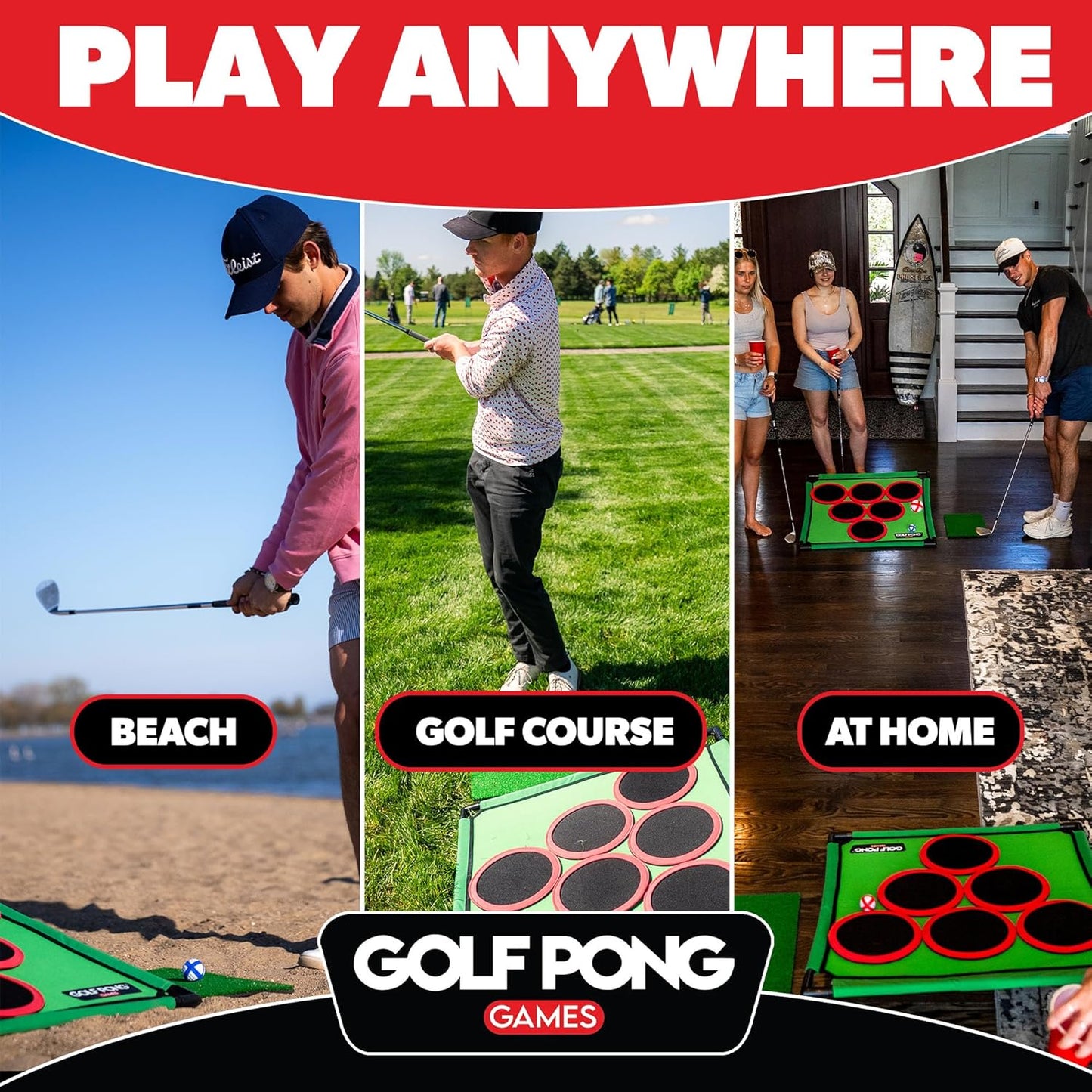 🔥Only $39.99 Last Day Promotion!-Backyard Golf Game with 16 Chipping Velcro Balls & Mat