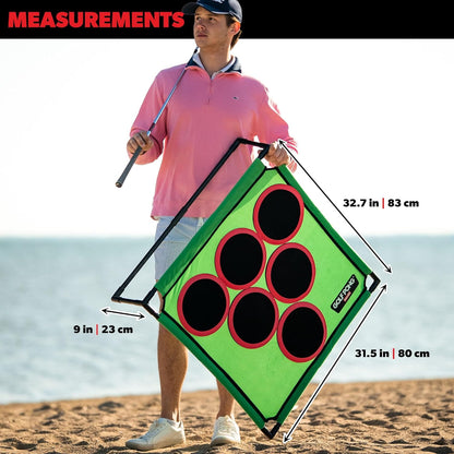 🔥Only $39.99 Last Day Promotion!-Backyard Golf Game with 16 Chipping Velcro Balls & Mat